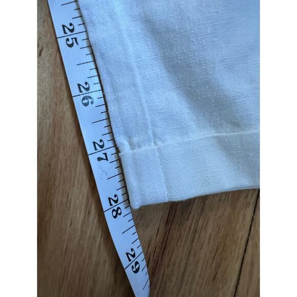 NWOT J.Crew Women’s 14T Pants White Seaside Linen Blend Pull On Trouser Summer - Picture 10 of 13